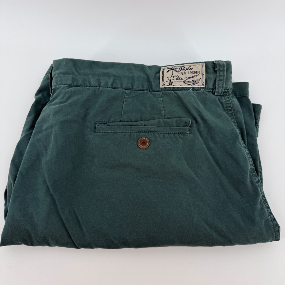 Polo Ralph Lauren Mens Green Swim Shorts Size 42 Drawstring Board Shorts